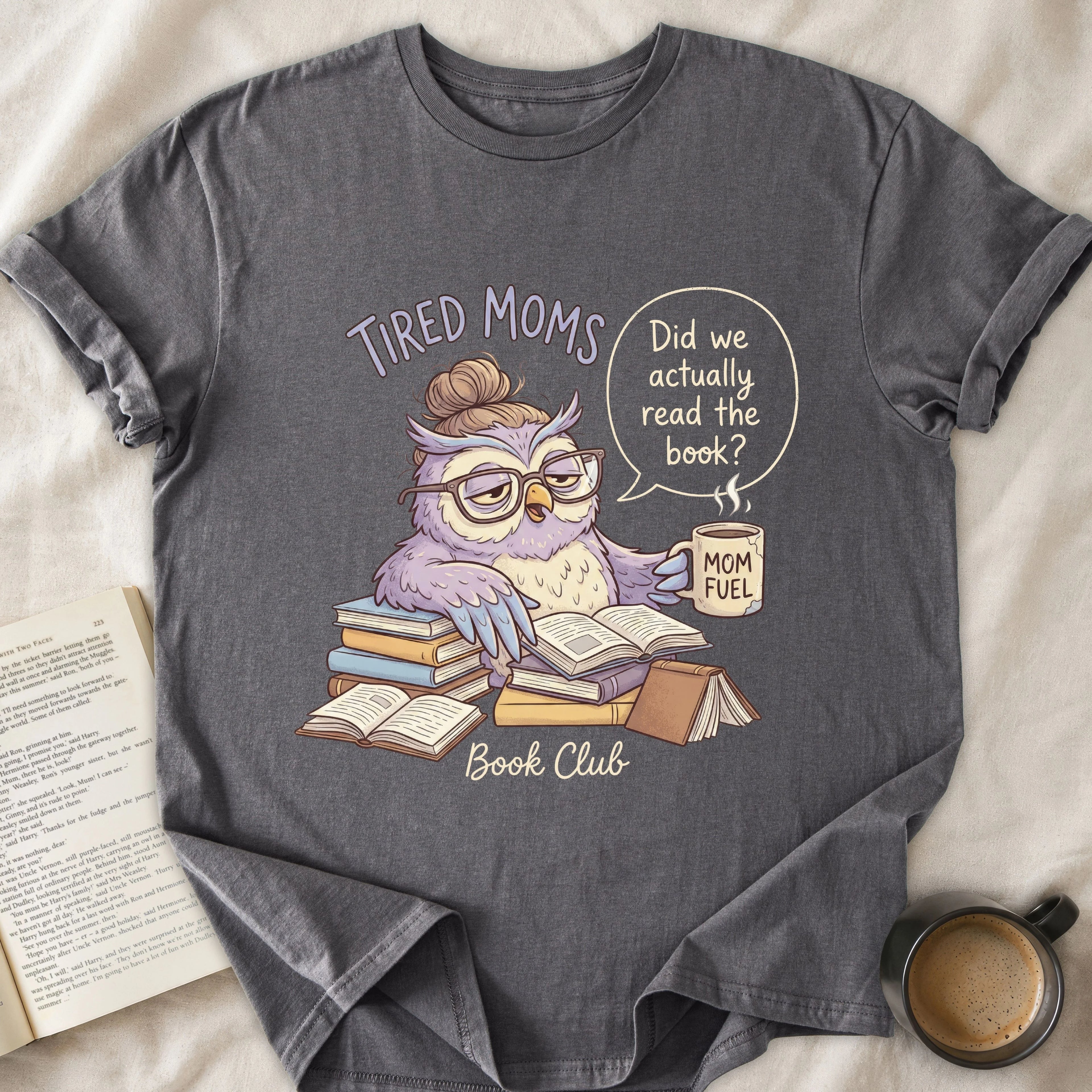 Tired Moms Book Club Owl