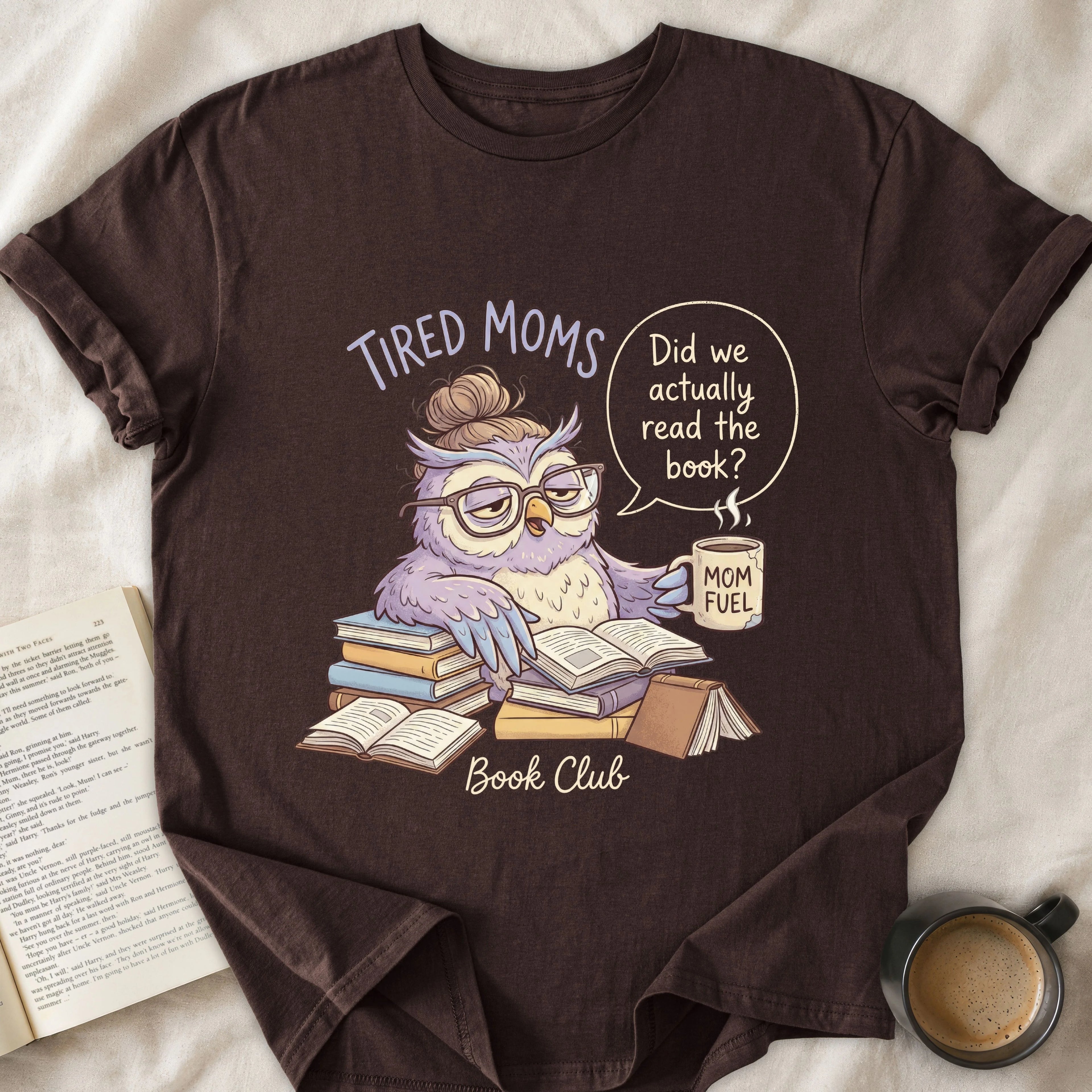 Tired Moms Book Club Owl