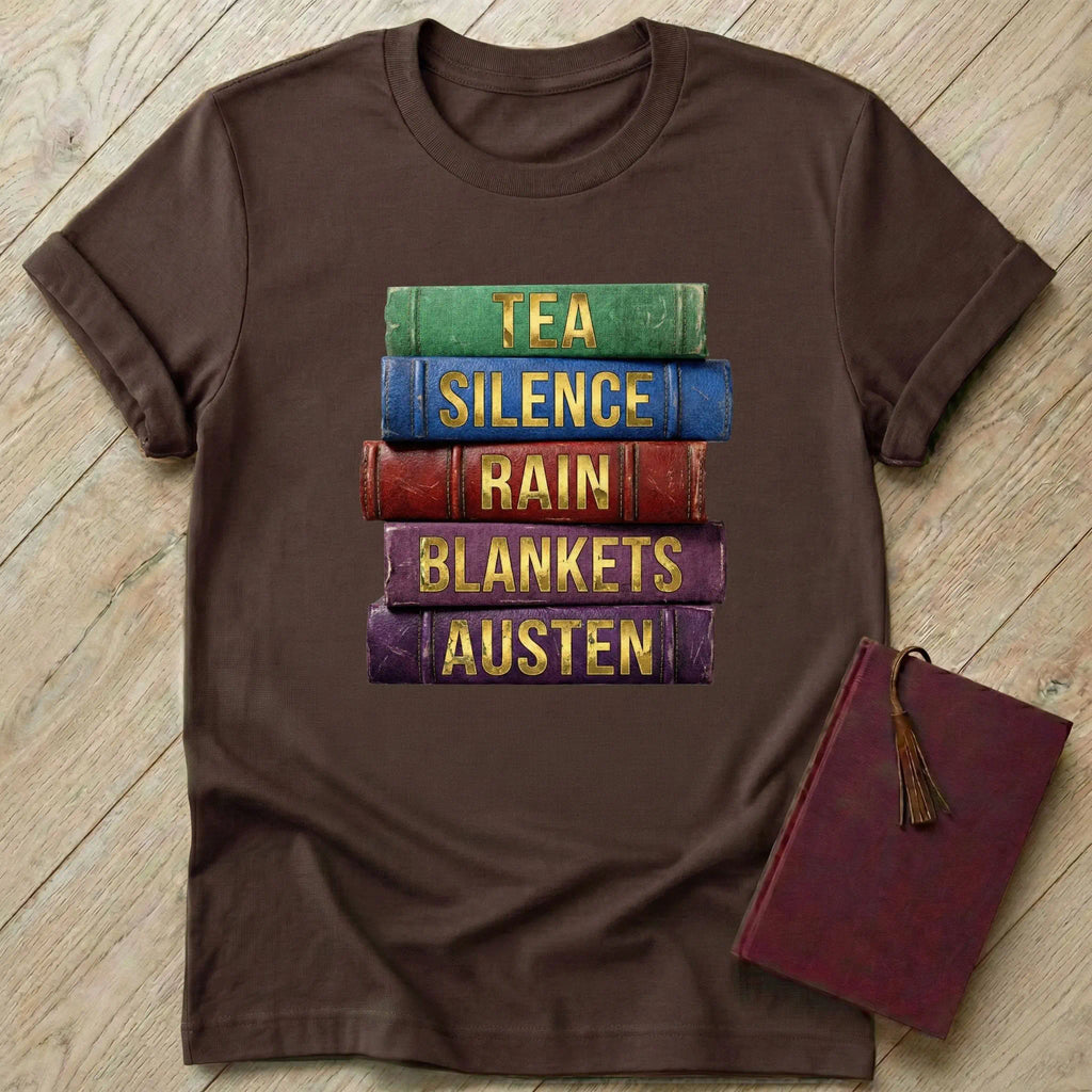 Tea Silence Rain Blankets Austen T-Shirt