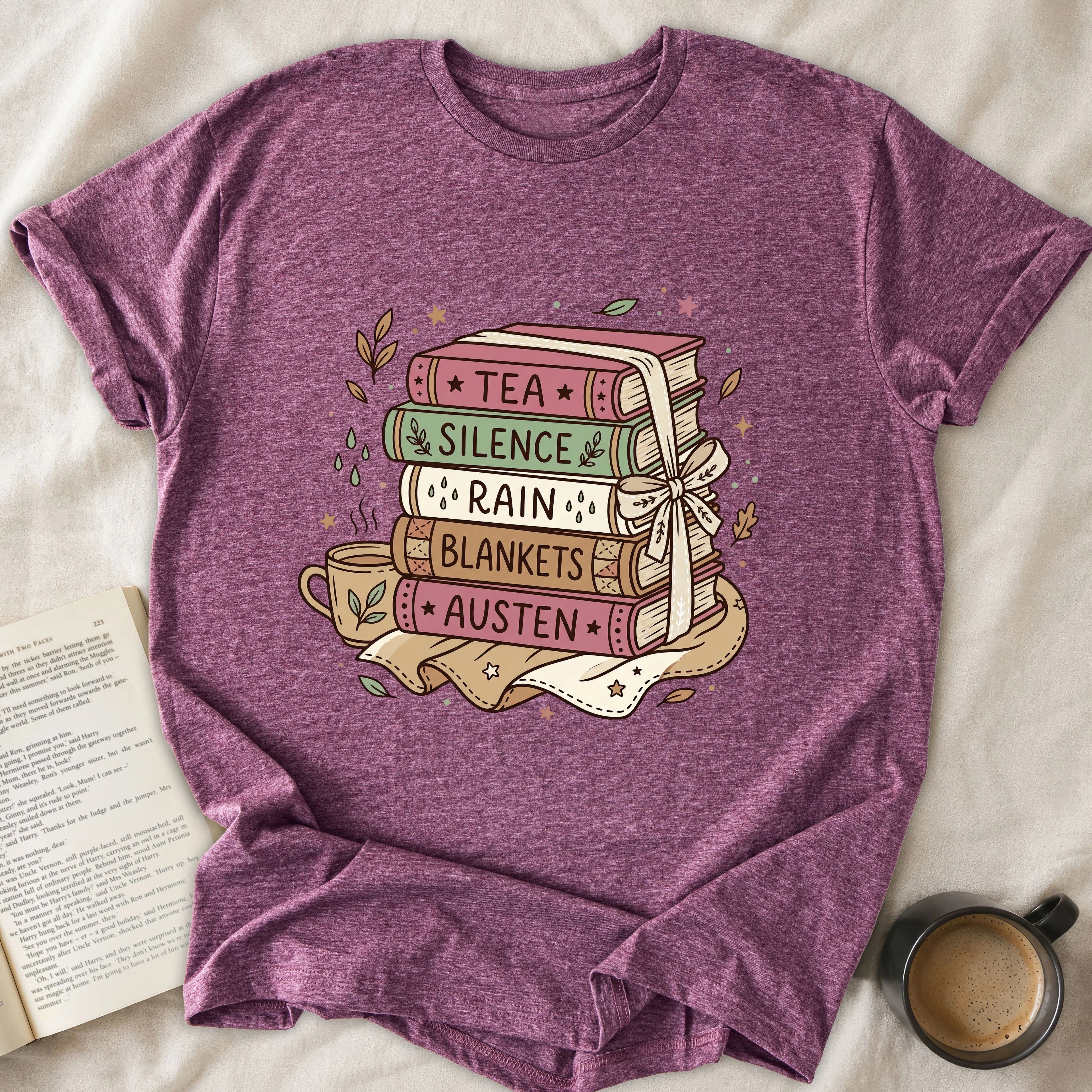Tea Silence Rain Blanket Austen