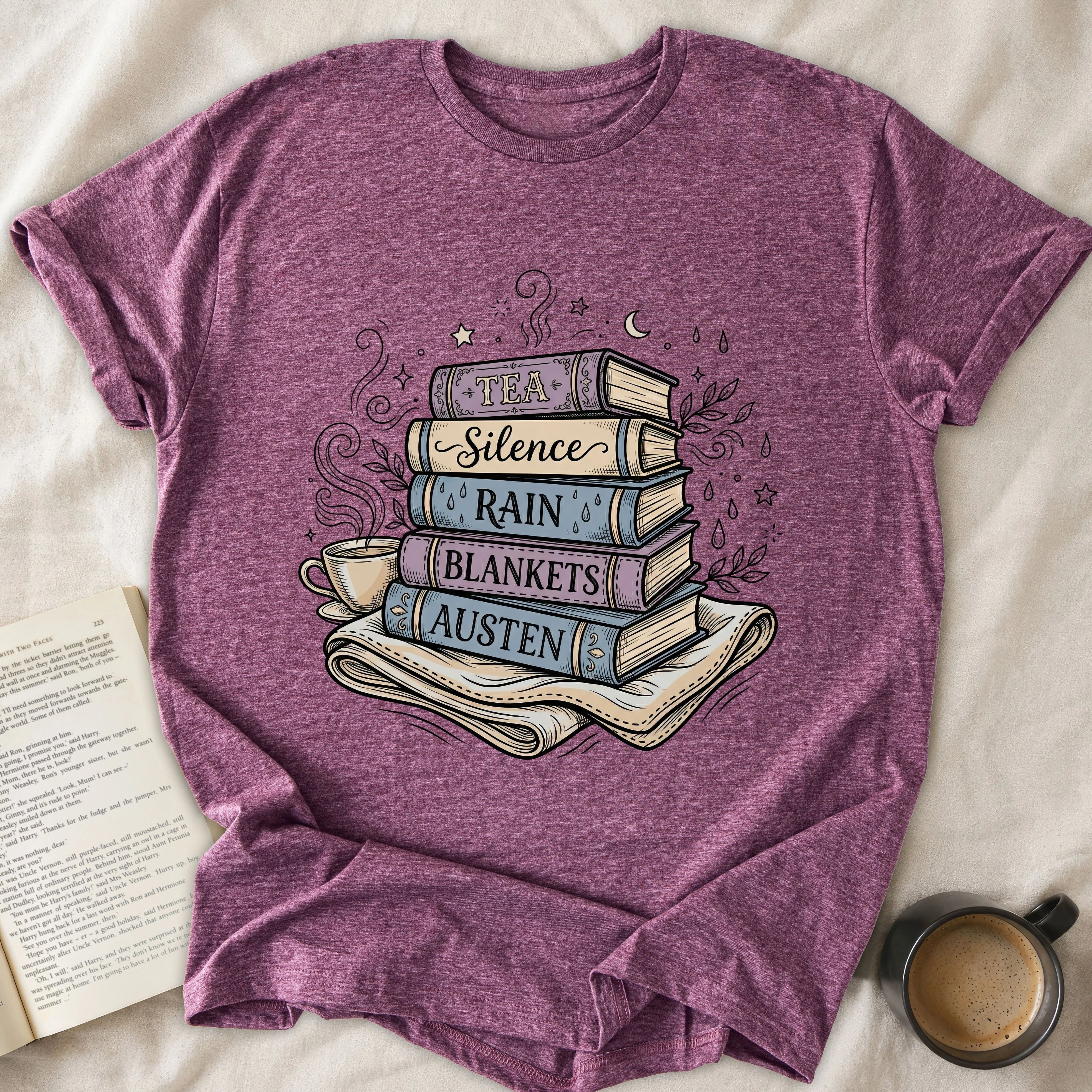 Tea Silence Rain Blanket Austen