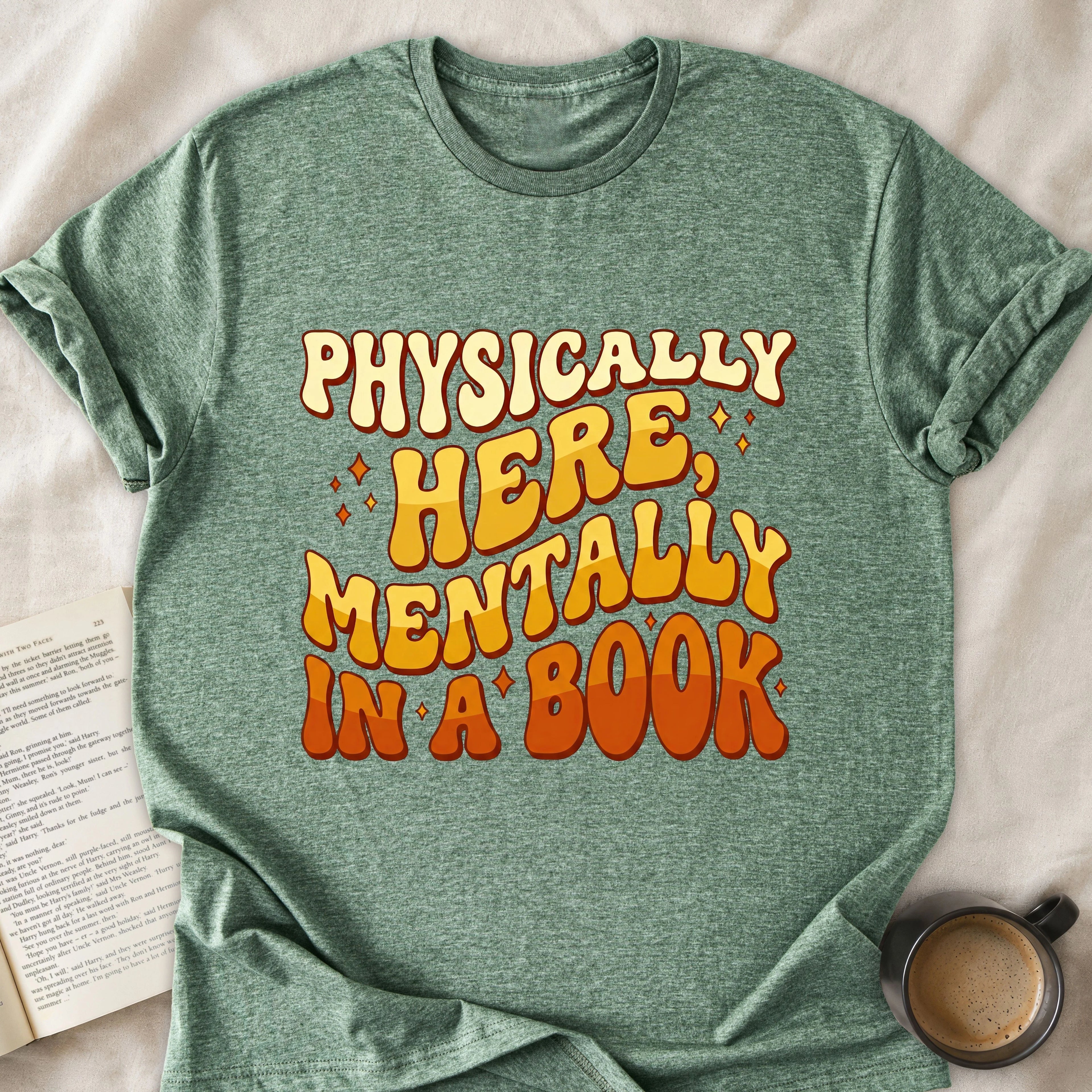 Physically Here Mentally in a Book