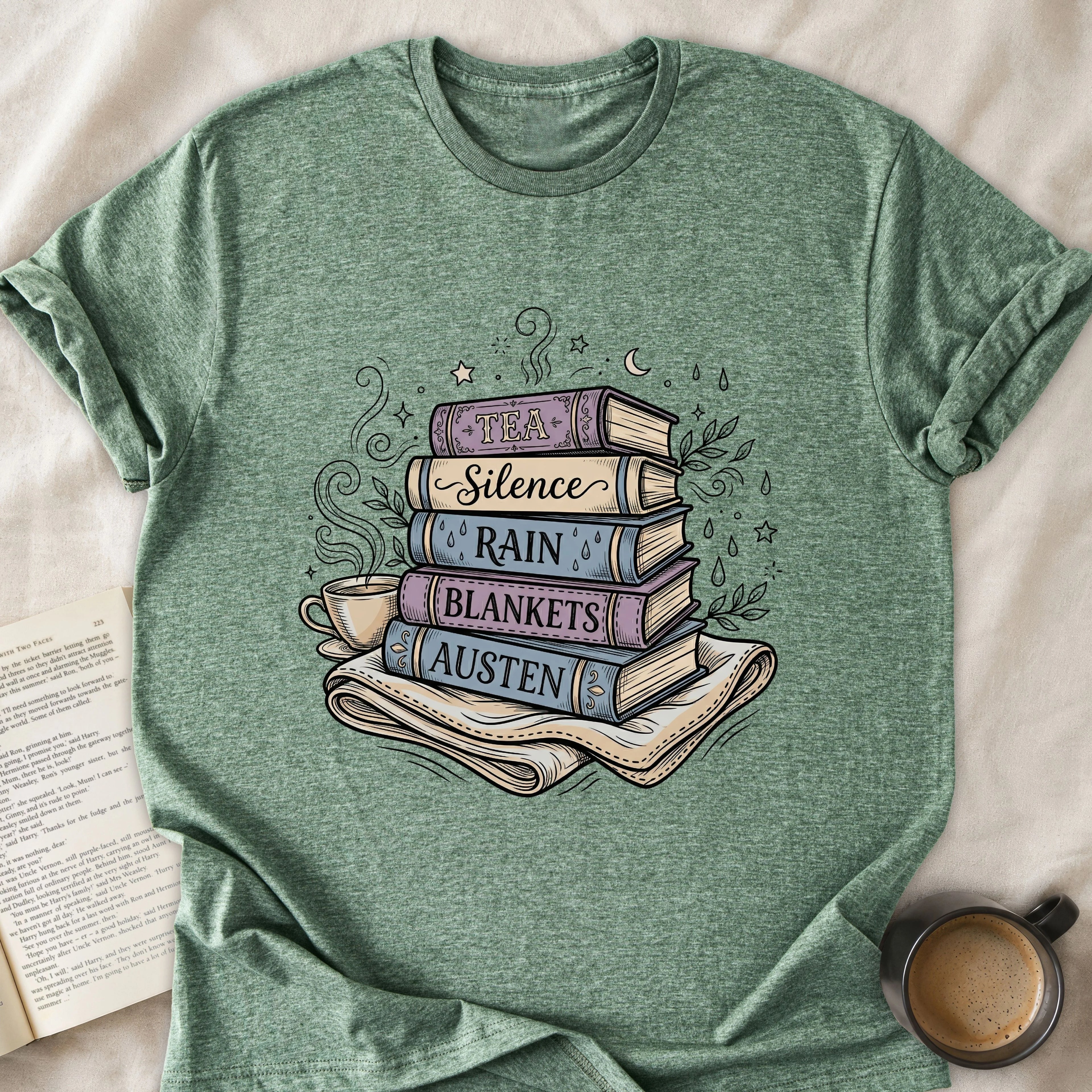 Tea Silence Rain Blanket Austen