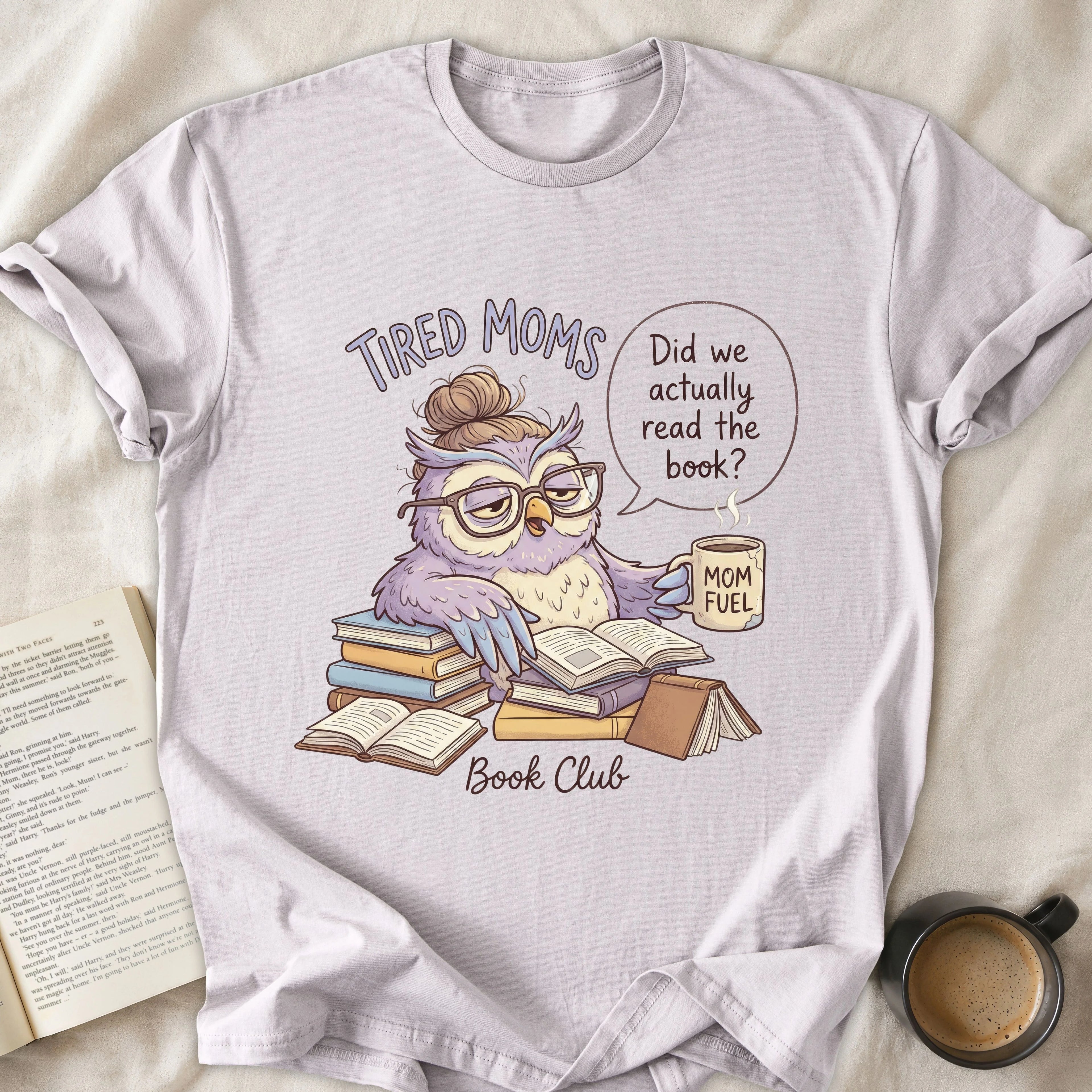 Tired Moms Book Club Owl