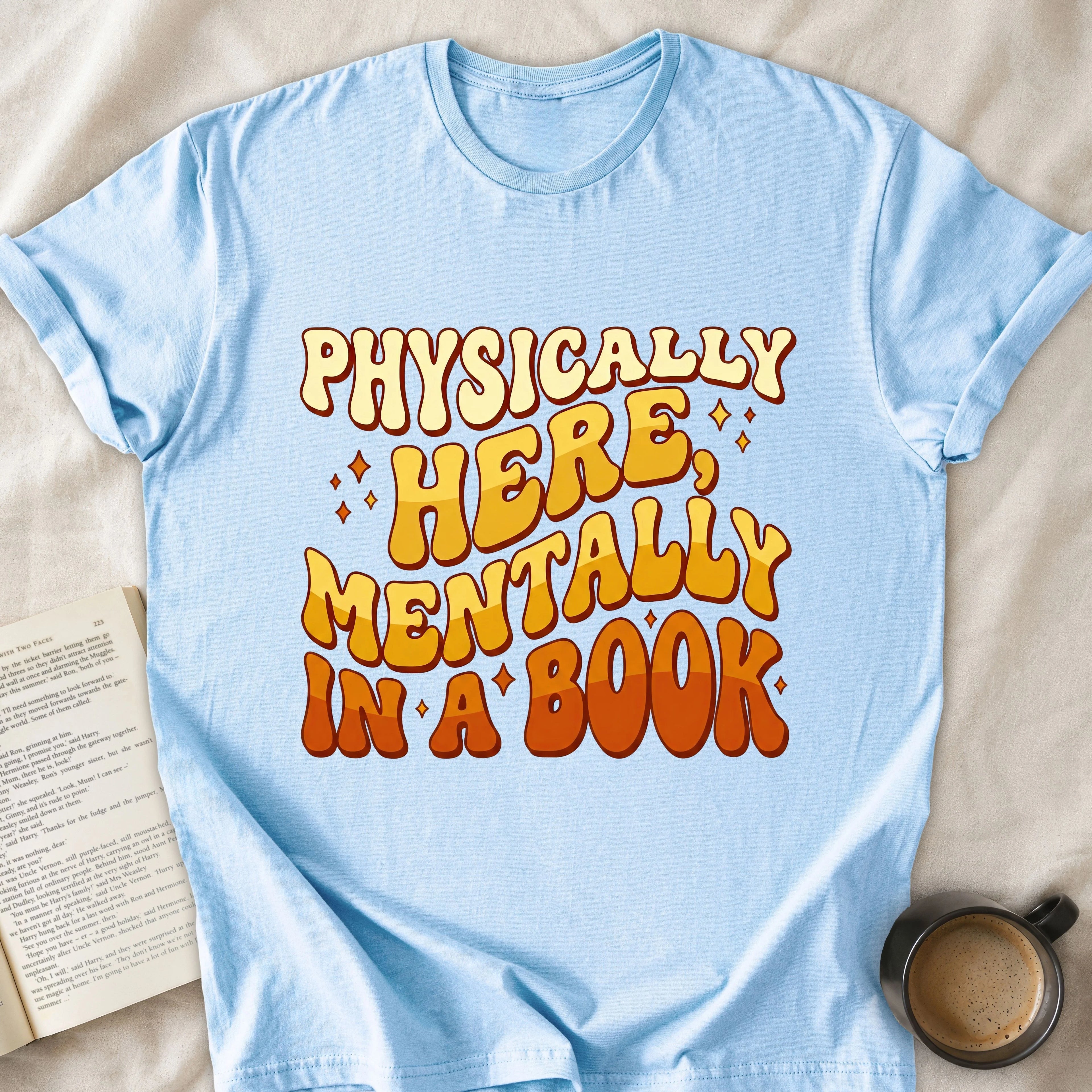 Physically Here Mentally in a Book
