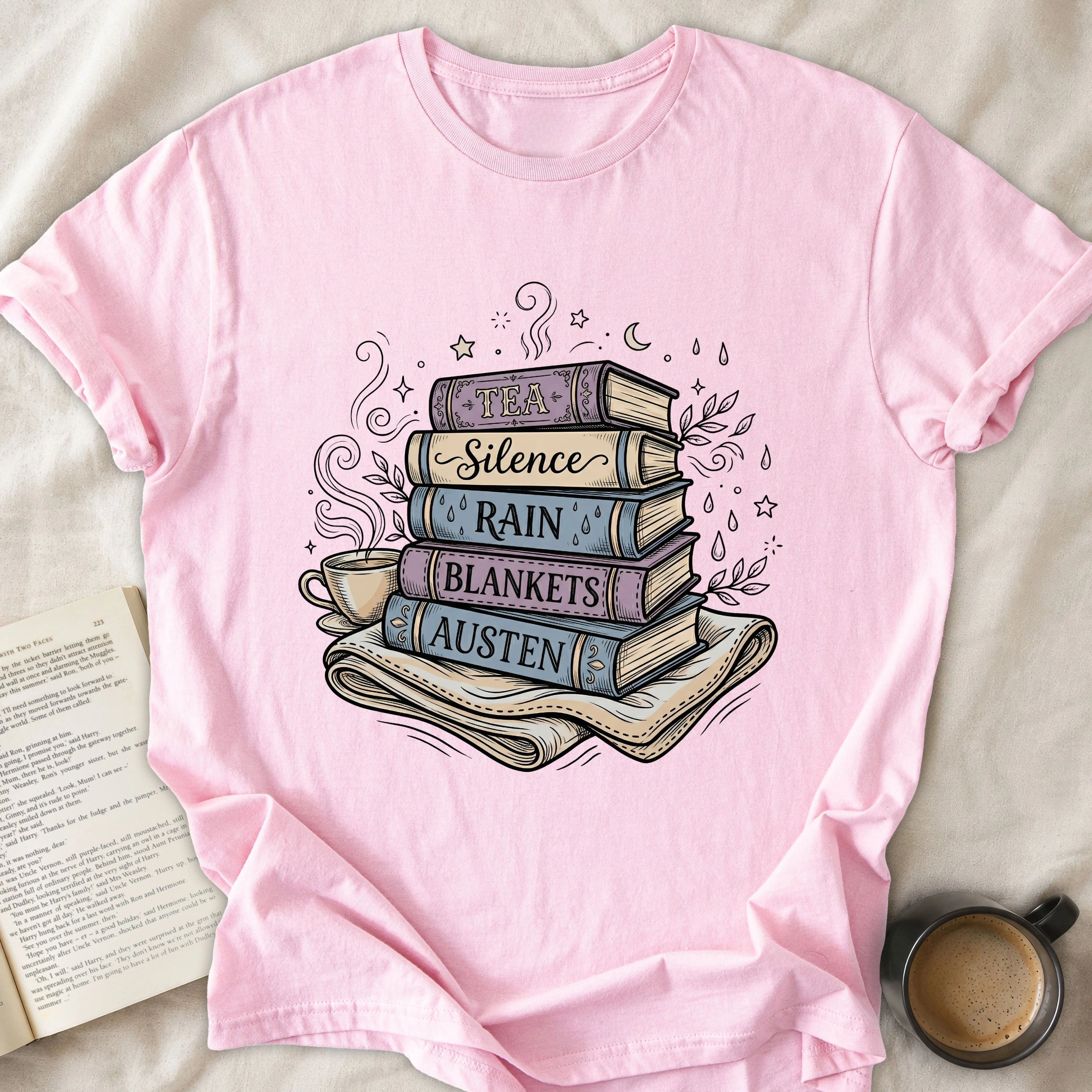 Tea Silence Rain Blanket Austen