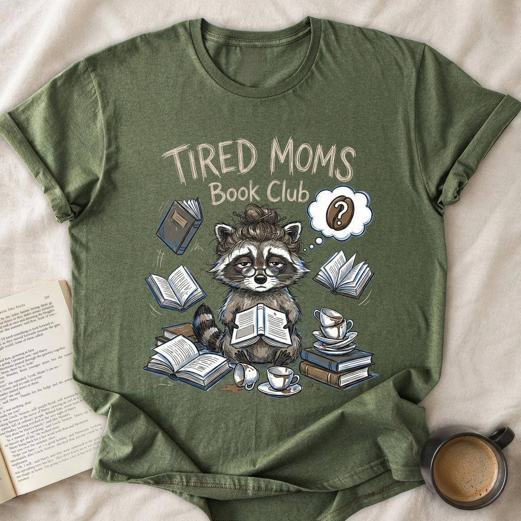 Tired Moms Book Club Raccoon