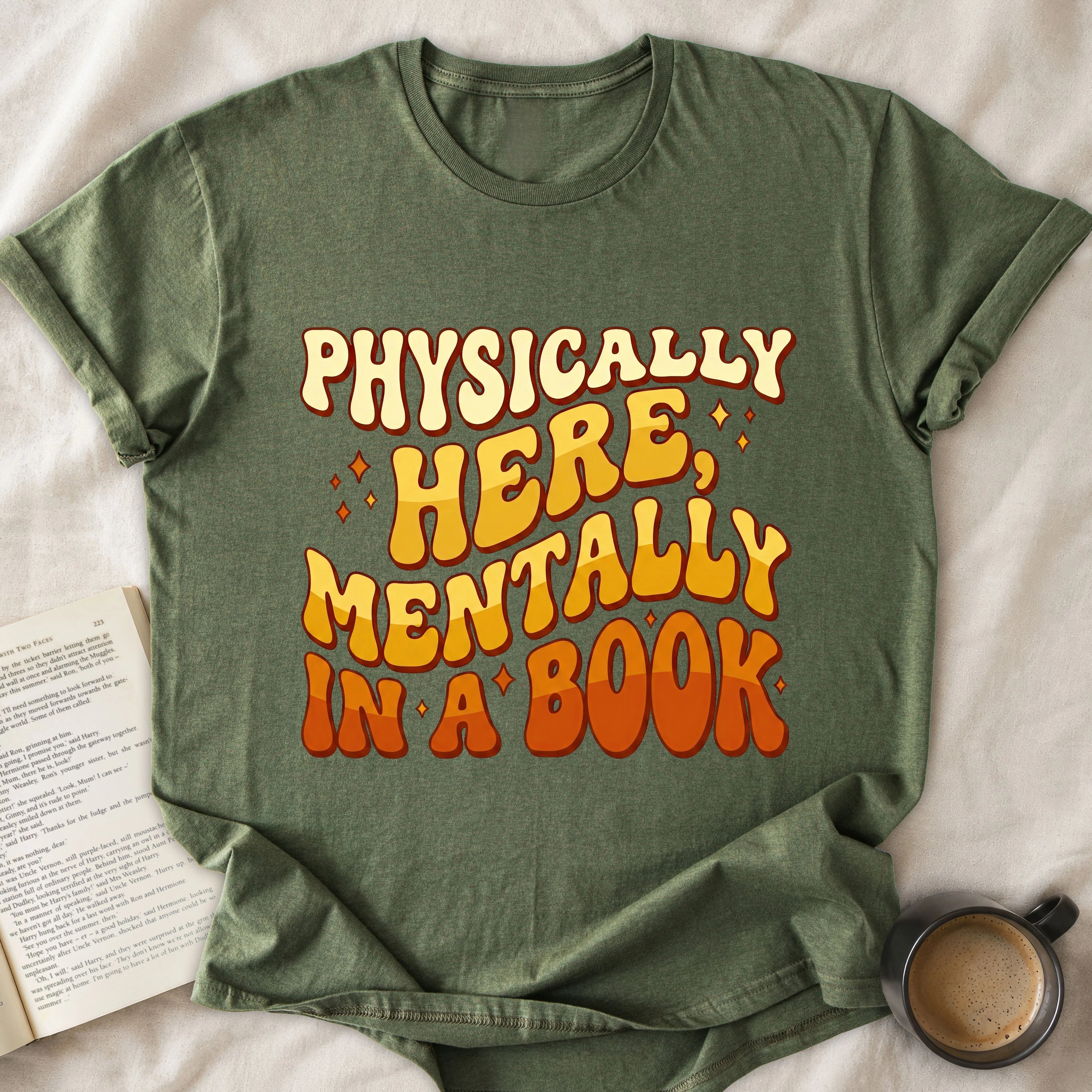 Physically Here Mentally in a Book