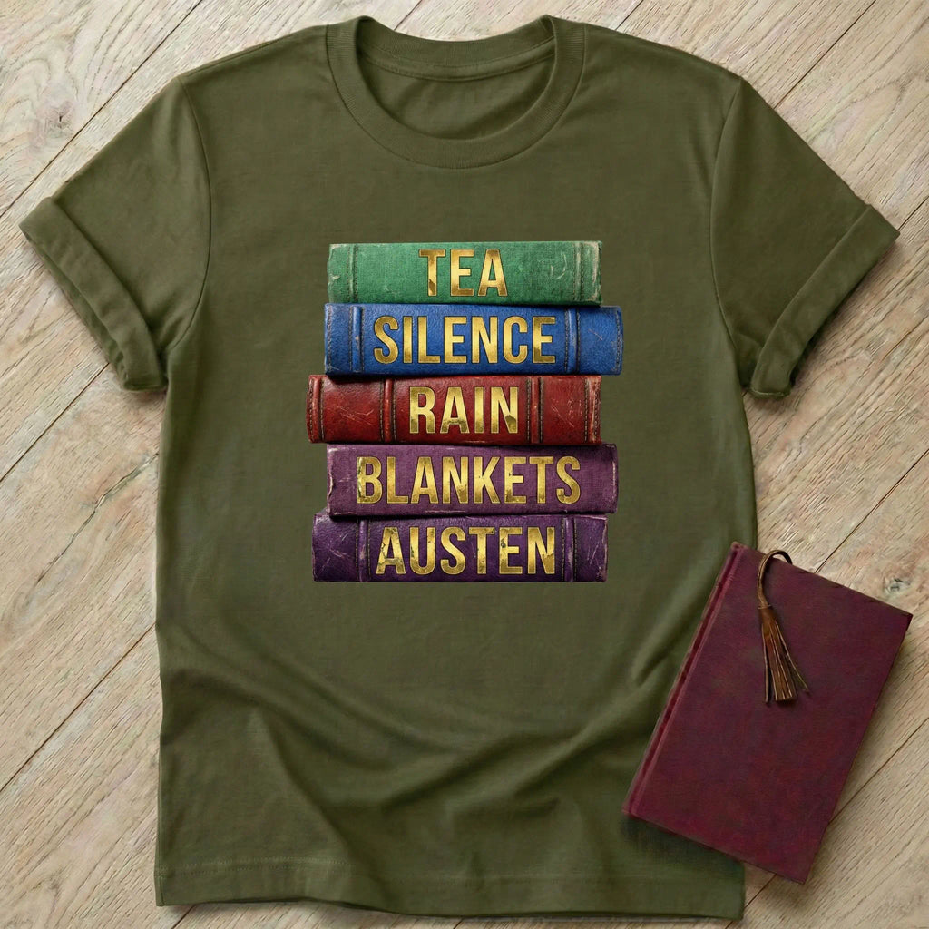 Tea Silence Rain Blankets Austen T-Shirt