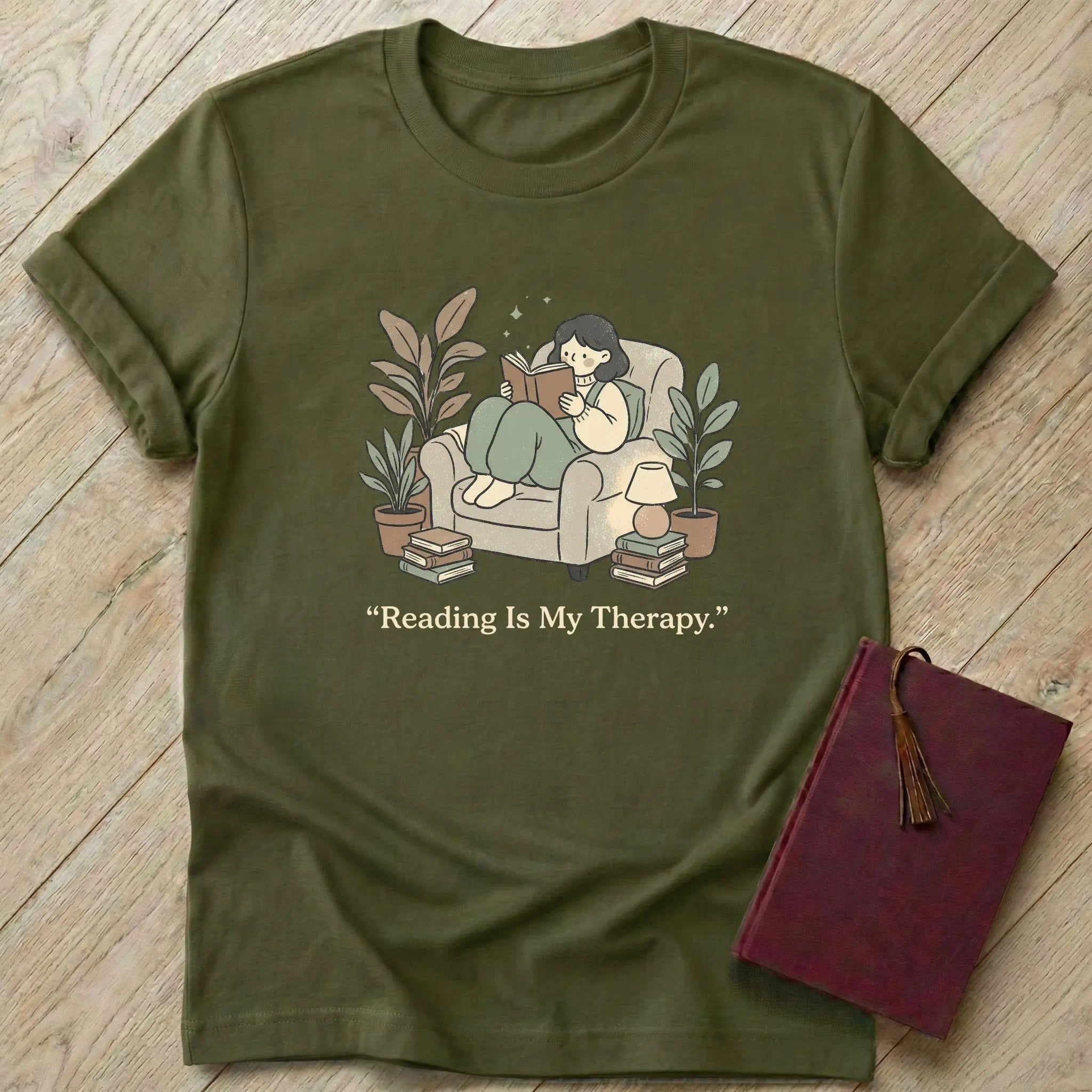 Reading is My Therapy T-Shirt