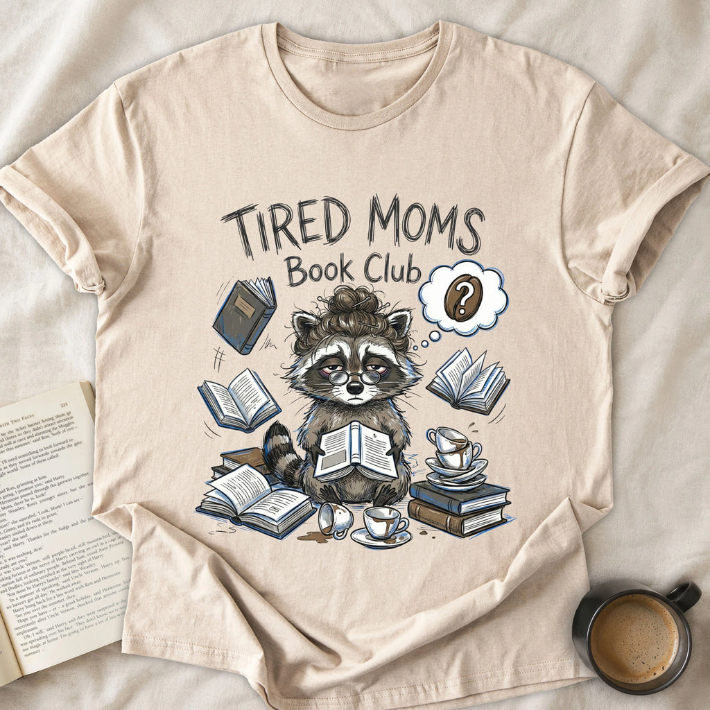 Tired Moms Book Club Raccoon