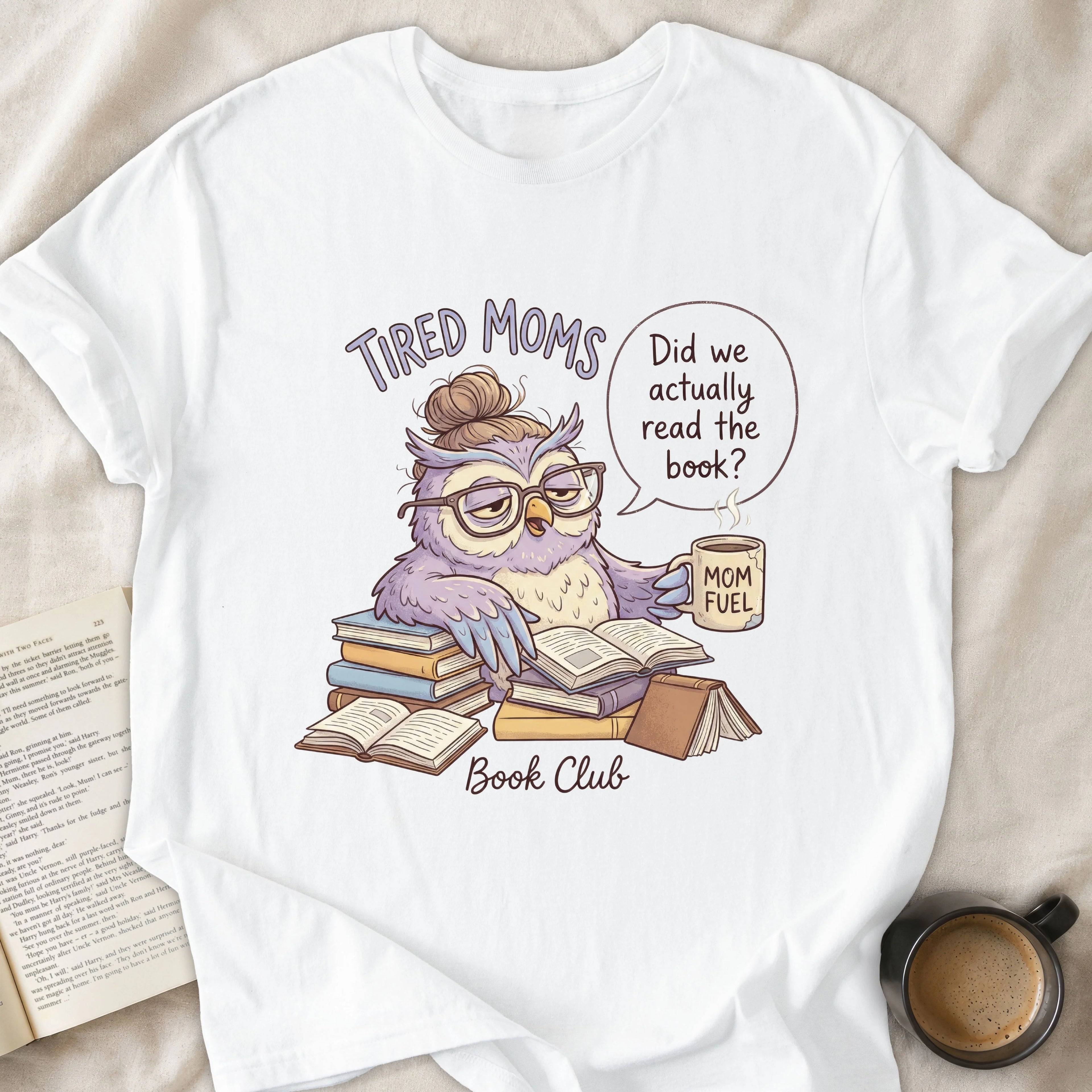 Tired Moms Book Club Owl